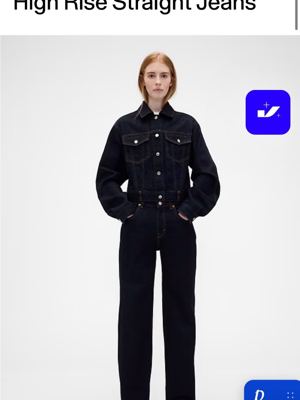 Victoria Beckham High-Rise Straight Jeans in Black